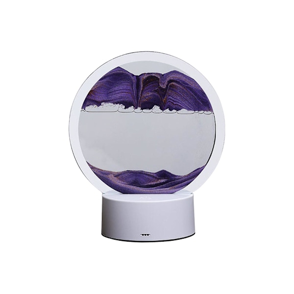 Rörlig sandkonst, 7,87 tum 360 roterande timglasdekoration, konst sandkonst flytande rörelse vardagsrum sovrum bordslampa dekoration (15 ml)
