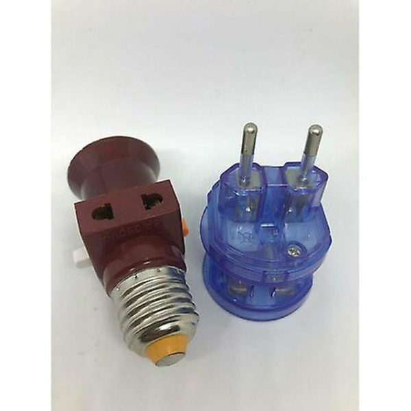 Set med 2 E27 skruvtjuvuttag med strömbrytare 6a250v