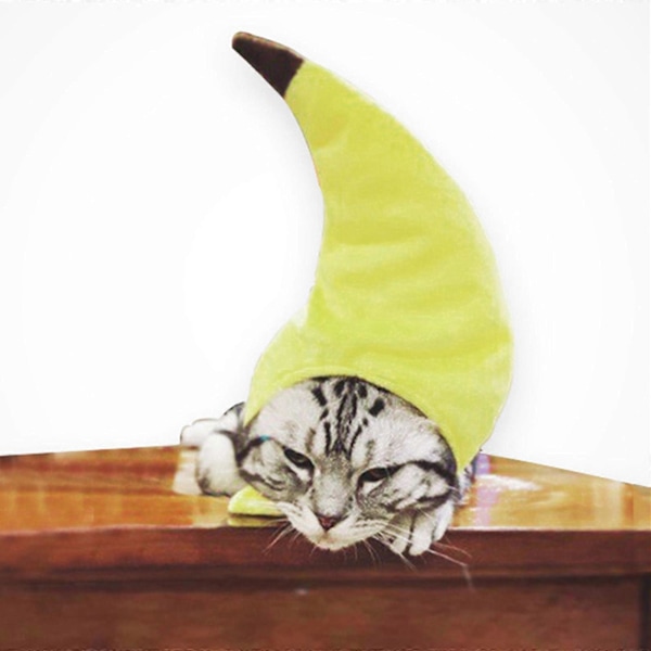 Kat Sjov Banan Hovedbeklædning Kat Ferie Dekoration Hovedbeklædning Sød Cosplay Kostume