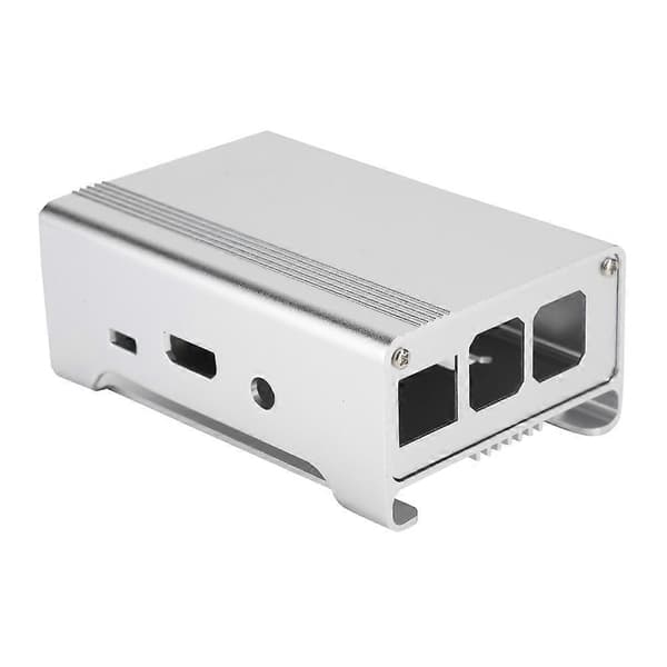 V1 Aluminium Legering Metal Kabinet med DC 5V Køleventilator til Raspberry Pi 3 b 2 b RPB +(Sølv)
