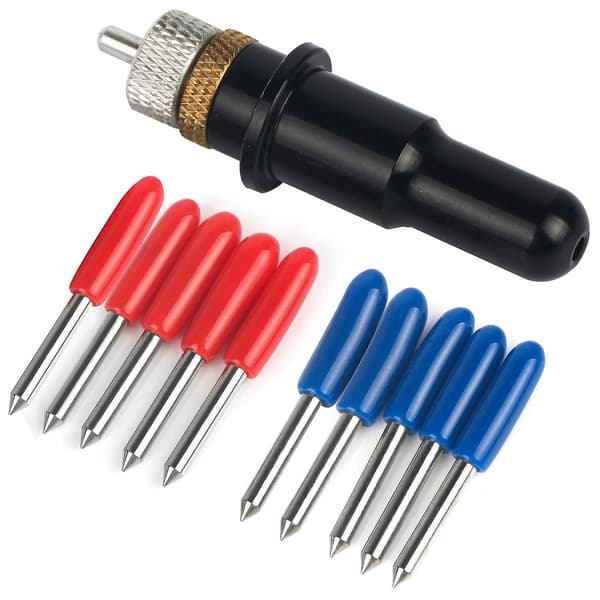 1 stk. Blade Holder Sort Farve + 5 stk. 45 + 5 stk. 60 Graders Rabbit Redsail Cutter Plotter Skære Bla