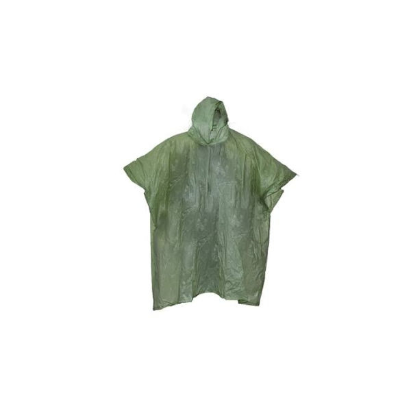 Genanvendelig regnponcho grøn