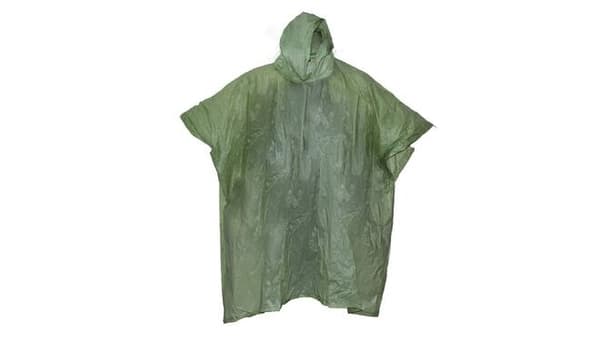 Regnponcho återanvändbar grön