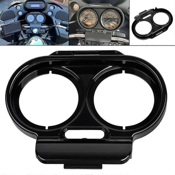 For Harley Road Glide 98-13 Gloss Sort Målerdeksel Nacelle Kåpe Speedometer