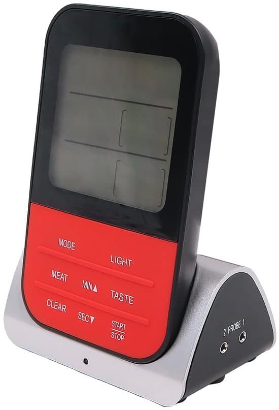 Wireless BBQ Thermometer - Temperature Alarm - Magnetic Base - Grill Accessory - Perfect for Cooking - Suitable for Meat and Fish