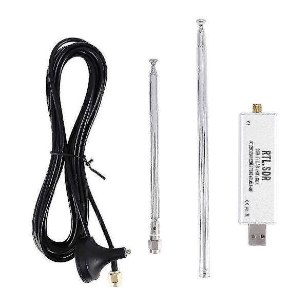 Rtl Sdr Mottaker V3 Rtl2832u 0.1mhz-1.7ghz Tcxo Sma Mottaker Med Antenne