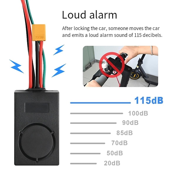 1150DB Högt Trådlöst Stöldskydd Vibrationslarm Fjärrkontroll för M365 Scooter A