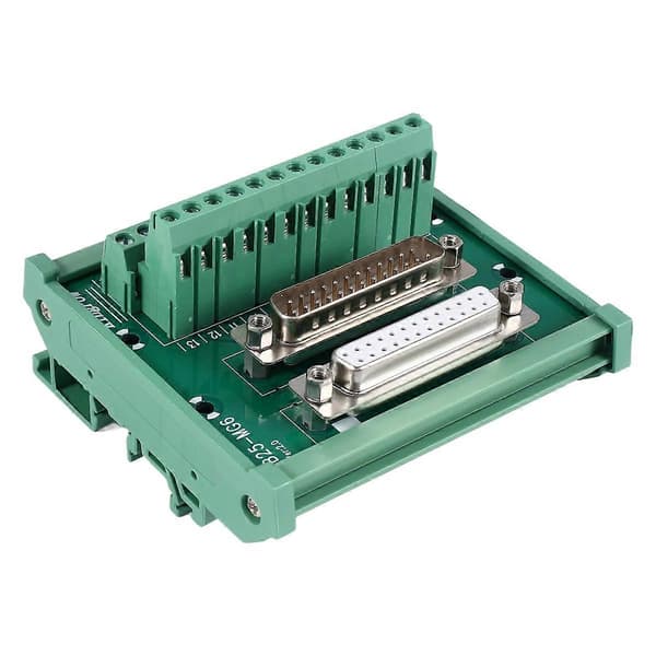 DB25 DIN-skinne monteringsinterface modul han/hun stik breakout board
