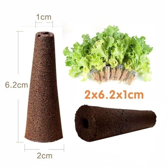 100-pak 2x6,2x1cm Hydroponiske plantevækstsvampe