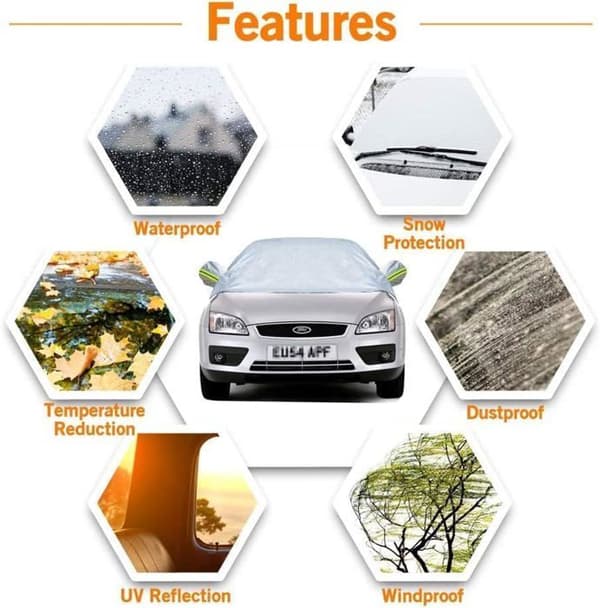 Windshield Cover - 225x145cm - Winter Protection - UV Resistant - Foldable