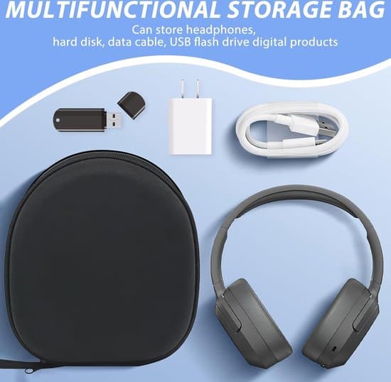 Over-Ear Headphone Case - Hard Waterproof and Shockproof Protective Case - Black