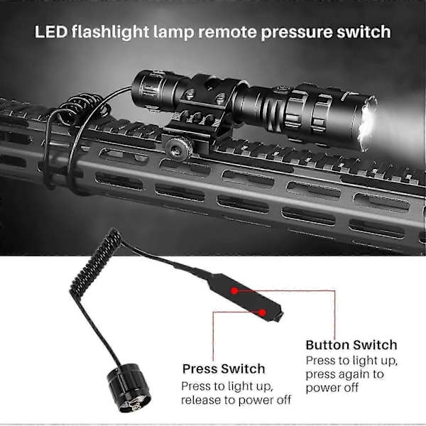 Kabelbryter Fjernbryter Trykknapp for 501B LED Hodelykt Lommelykt Lampe