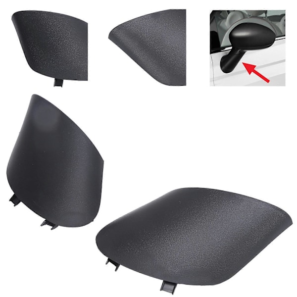 Deksel for sidespeilarm 0735642839 Venstre/Høyre Erstatning for Fiat 500 Cabriolet