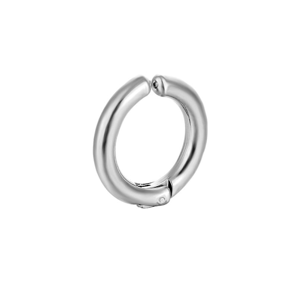Fake Piercing Earring Without Hole Thick Ring Silver 10mm
