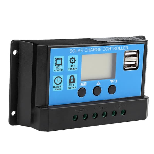 Solar PWM controller 12/24v automatisk identifikation dobbelt USB opladningscontroller (40A)