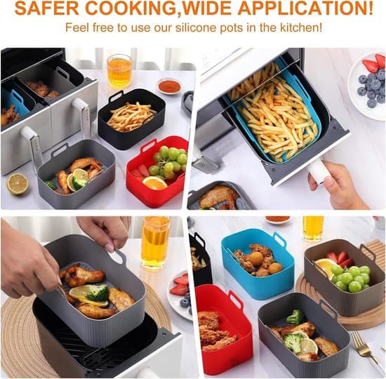 Silicone Molds for Ninja Dual Chamber Air Fryer - Black - 2-Pack