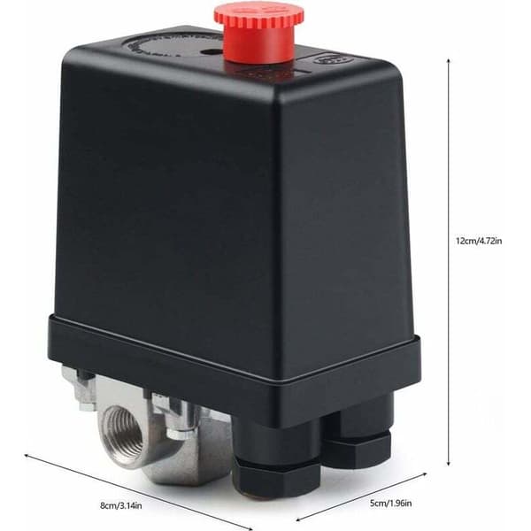 220V lufttryksregulator, 4-hullers luftkompressorventil, luftkompressorkontakt til hurtig trykreduktion