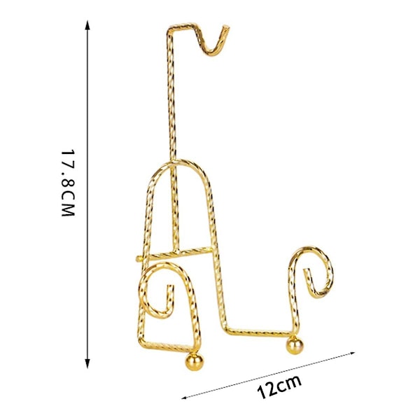 Teekoppshållare i guld, Mugghållare, Teuppsättning Displayställ, Guldmetall Koppsaucer Displayställ