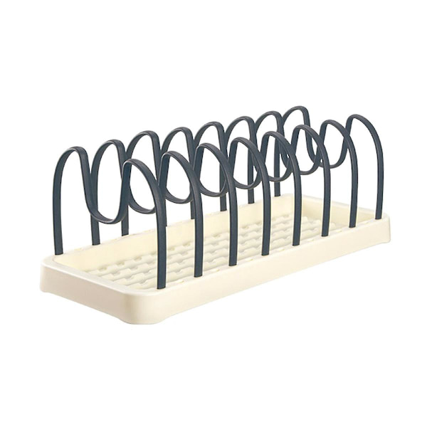 Gryder og Pander Organizer til Skab, Grydelågsholder til Køkkenbordplade med Justerbar Plug-in Div