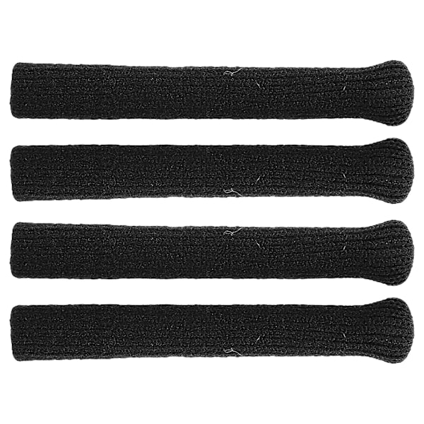 2-pack Bomullsglasöronkuddar Mjuka Stickade Halksäkra Fixeringsglasögon Skalmspetsar Ärm Svart