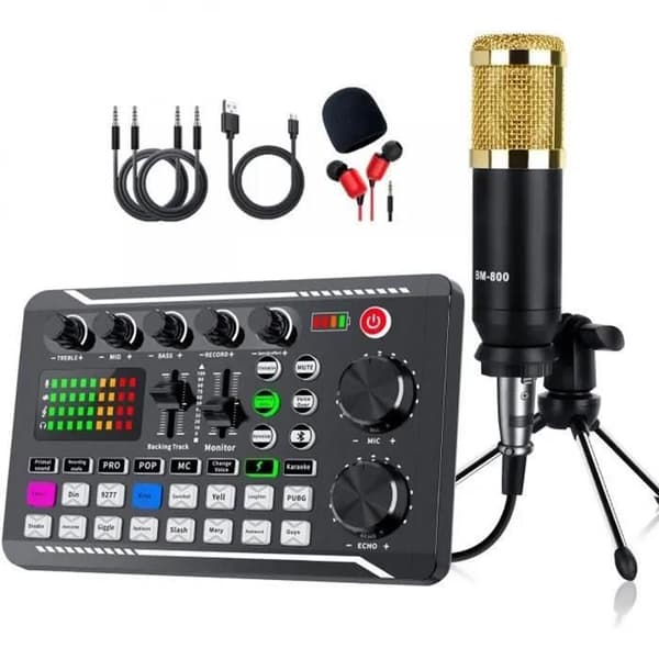 DJ Mixer - F998 - BM-800 Mikrofon - Bluetooth - Mixing Effekter