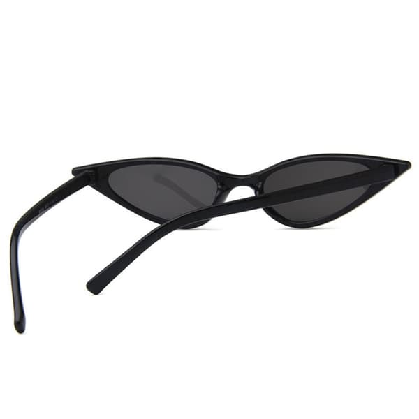 Sorte Smalle Solbriller Mørkt Glas