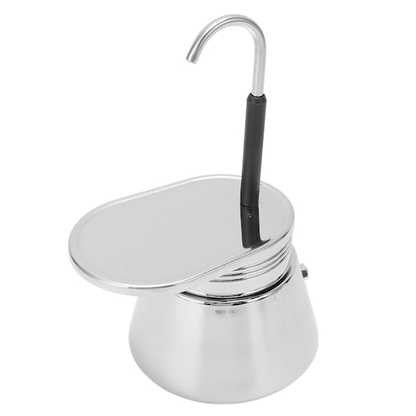 Enkeltutløps Mocha Pot Rustfritt Stål Håndbrygget Latte Klassisk Kaffekanne for Hjemmekontor 50ml