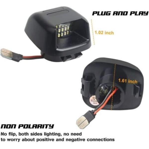 Set med 2 röda LED-registreringsskyltslampor för Navara D40