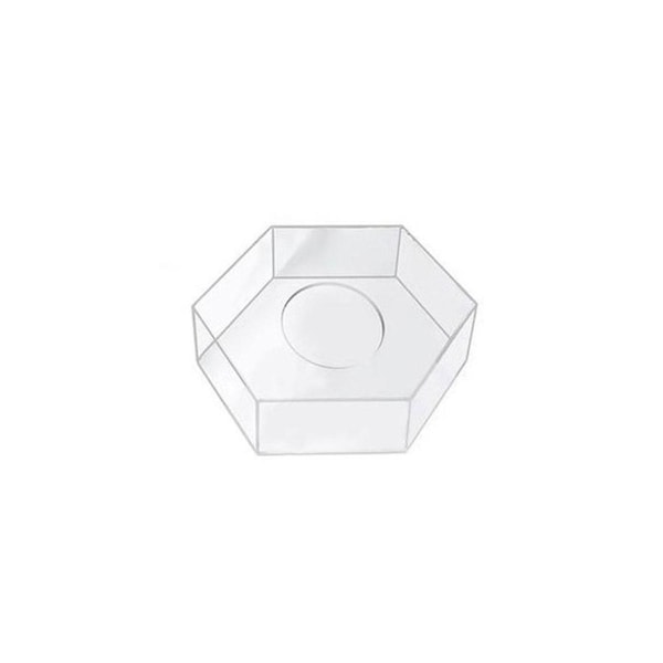 Akryl Kakdisplaybräda Hexagon Kakfat DIY Kakfyllningsbar Bräda Bas Klar Kakställ Deko