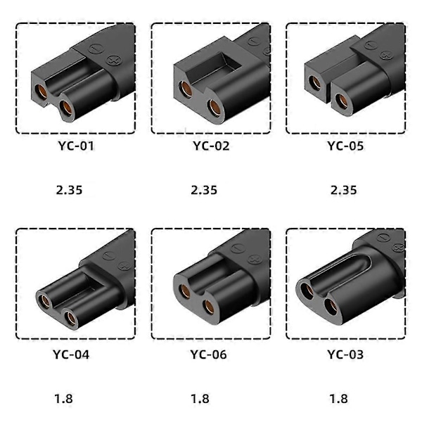 6 stk. Type-c Oplader Adapter Barbermaskine Strømadapter Til Elektriske Hårklippere Skægtrimmer, Barbermaskiner, Skønhedsinstrumenter