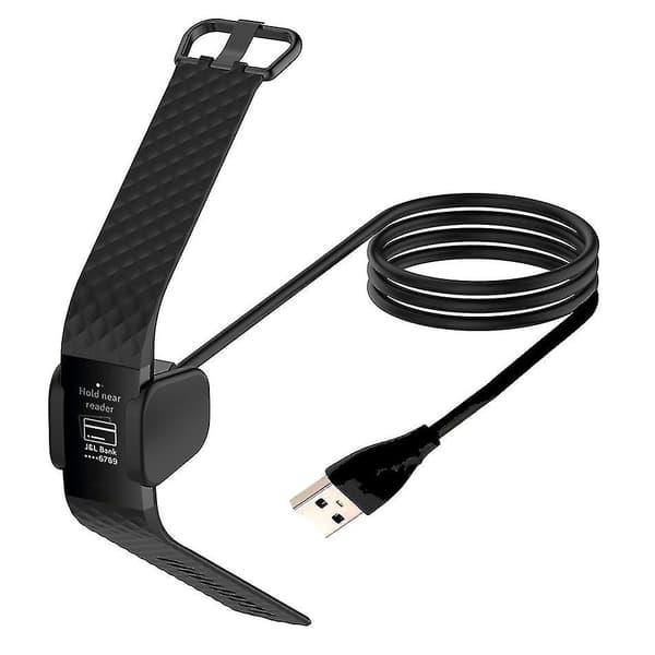 For Fitbit Charge 3 lader, kabel for Fitbit Charge 3 pulsmåler