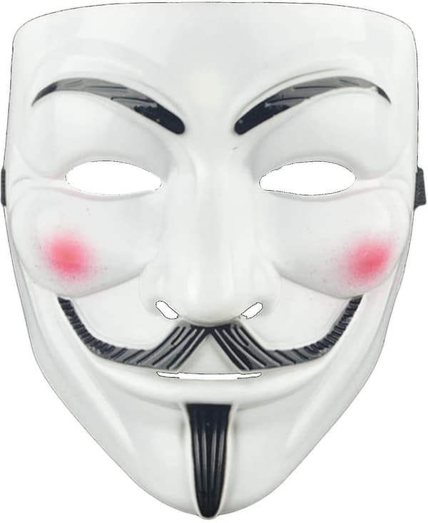 3-pack V för Vendetta-mask för vuxna/barn, anonym mask