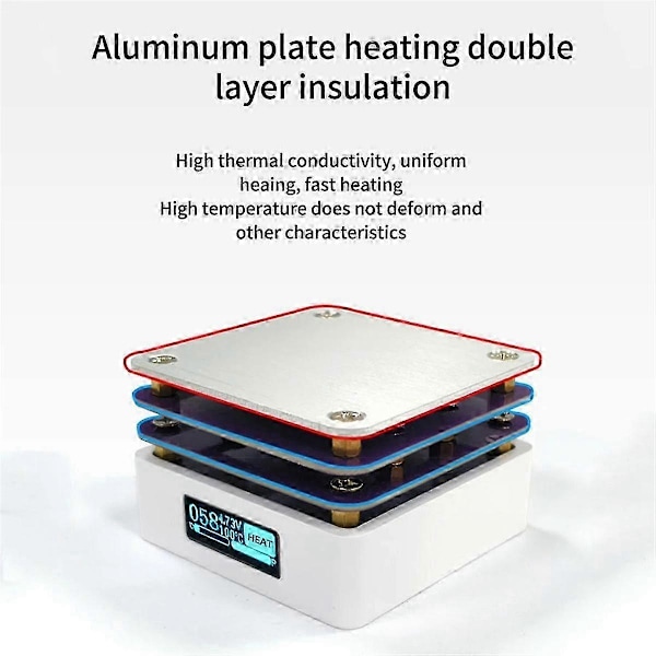 G3061 Pd65w Mini Varmeplade Digital Loddeforvarmning Reparationsstation Pcb Smd Kort Loddeplade