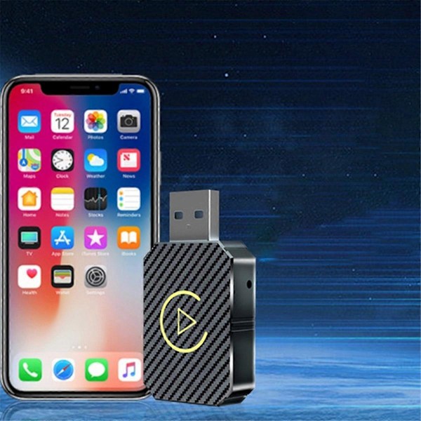 2-i-1 CarPlay Box Bil Android Smart Box Trådlös Adapter Biladapter