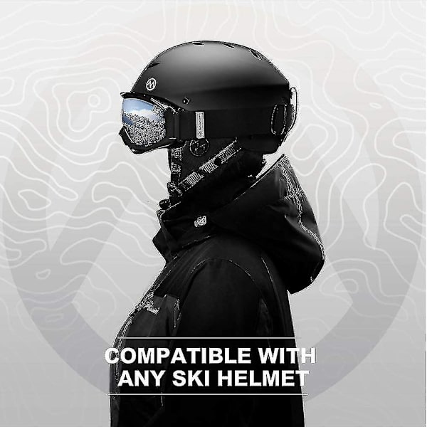 Skibriller Otg - Skibriller/Snowboardglasögon För Män, Kvinnor & Ungdom - 100% UV-Skydd