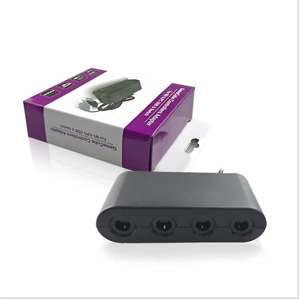 4-Port Kontrolleradapter for Nintendo GameCube til Switch & Wii U & PC