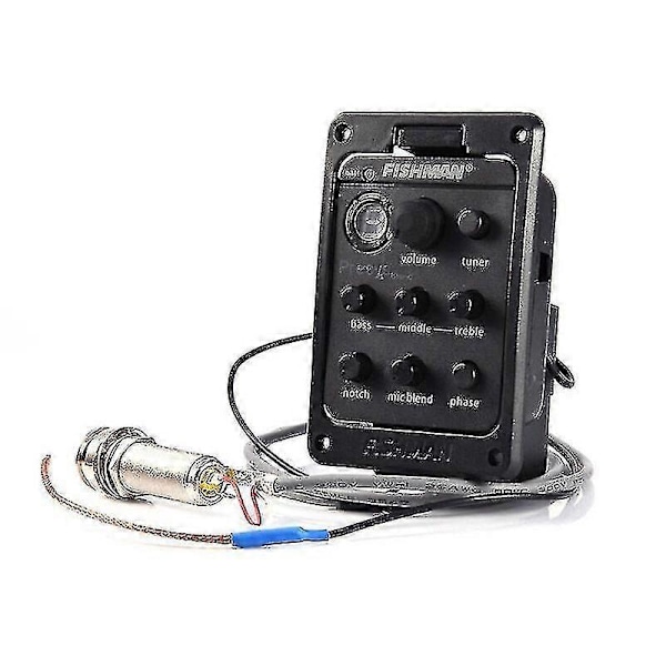 Fishman 4-bånds 301 EQ-tuner Piezo-mikrofonforforsterker Blend akustisk gitar pickup forforsterker