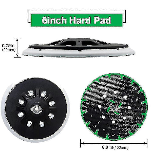 2024 202460 ETS 150 Hård Slibeskive 6 Tommer 150mm Til Festool Kompatibel med ETS 150/3 EQ, ETS 150/5 EQ ETS EC 150/3 EQ 1 Stk