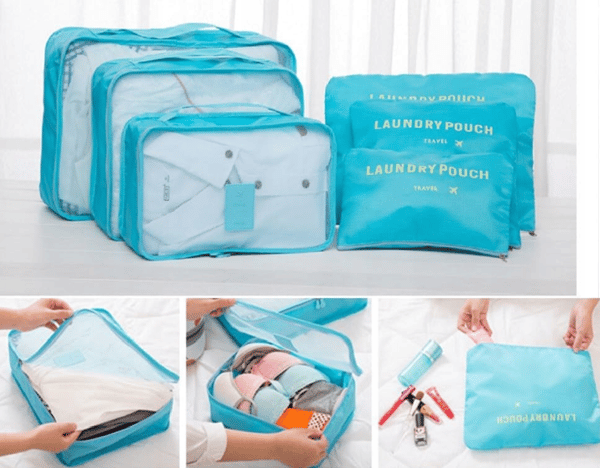 Rejsetaske Makeuptaske Organizer Sæt med 6 Dame Stor