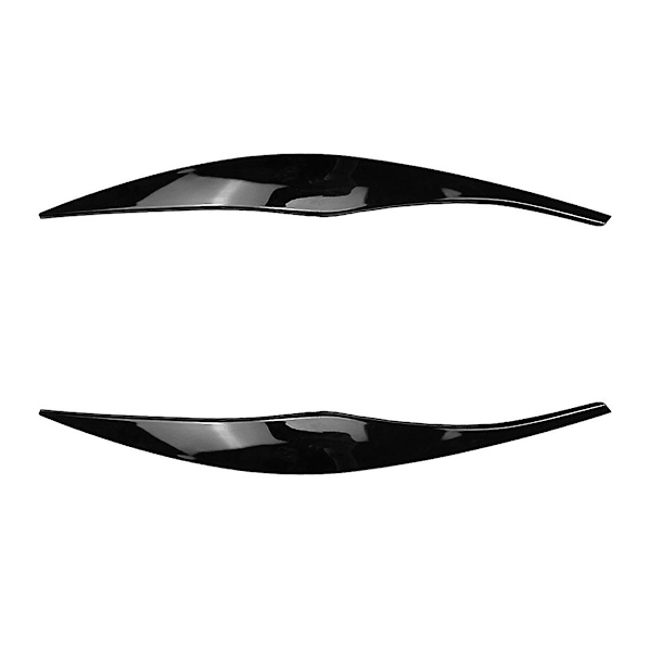 Til 3-Serie E90 E91 320I 330I 2005-2012 Frontlygte Dæksel Pyntestrimmel Øjenbryn Dæksel Trim Klistermærke Blank Sort