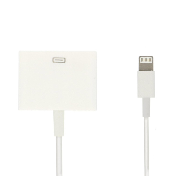 Ladingadapterkabel til 30-pin lading og synkronisering Hvit iPhone
