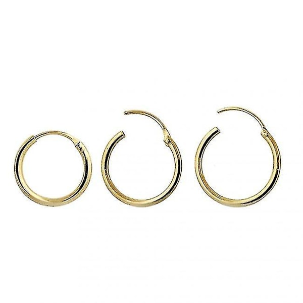 9k Guld 10mm Segment Hoop Näsring