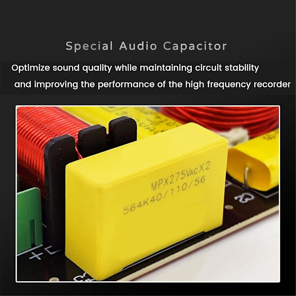 200W 2-tie HiFi-kaiutin taajuusjakajat 2830Hz Aurelia-kaiuttimille Audio Crossover-suodatin Koti T