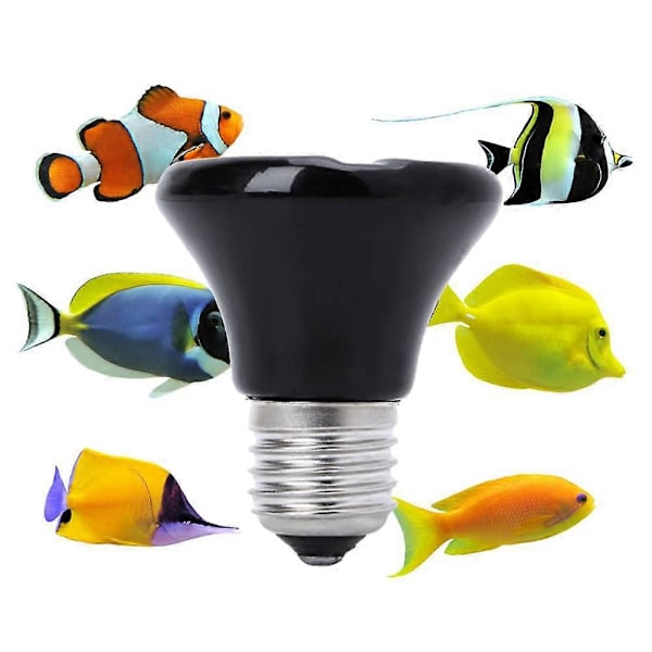 Varm E27 Kæledyrs Varmelampe Sort Infrarød Keramisk Emitter Varme Pære Kæledyrs Rugemaskine Reptil Lampe 220