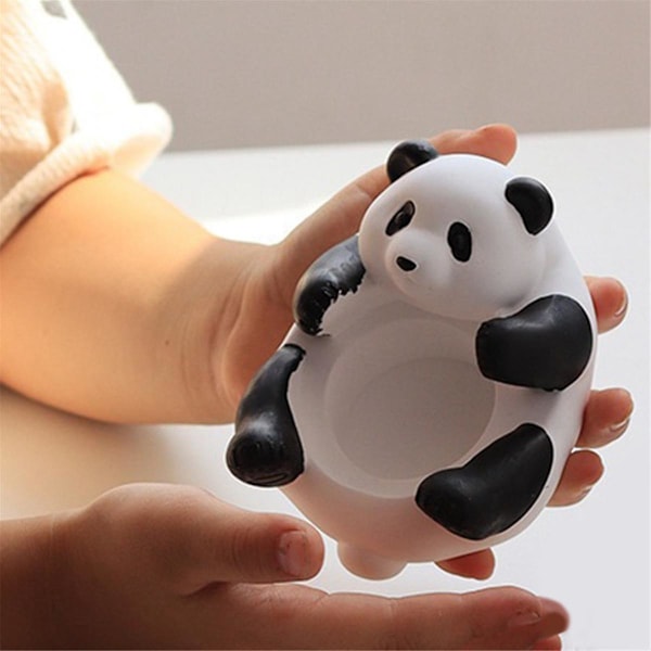 Ljusstake i form av en söt panda, ringhållare, smyckesbricka, dekorativ ställning för