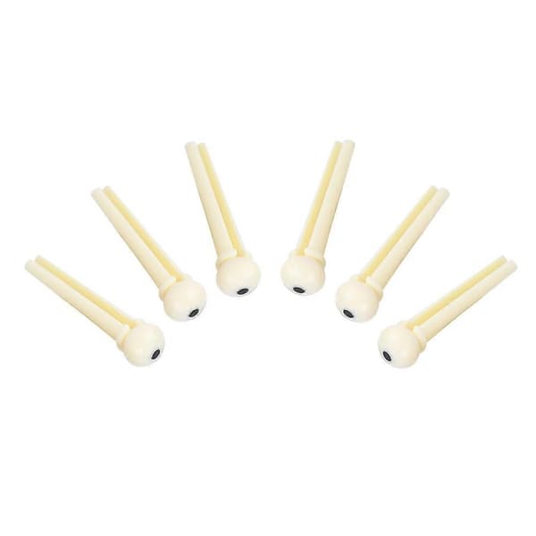 6 st Gitarrstall Spikade Strängkonspikar Musikinstrument Del Tillbehör (Vit)