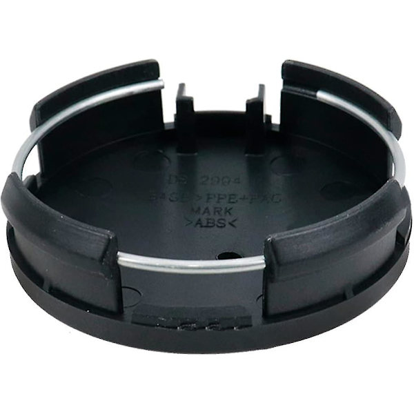 Mkk 4 st plast snap-in typ hjulnavkapsel 62mm ytterdiameter och 60mm innerdiameter för bilar, svart