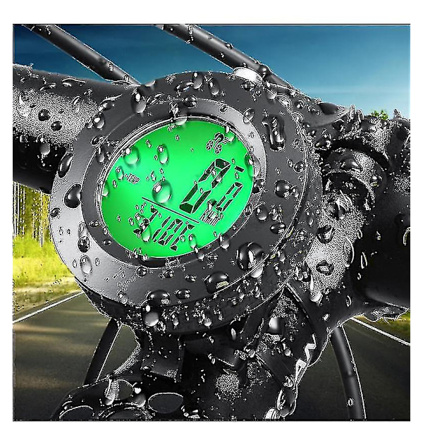 Trådløs cykelcomputer, vandtæt trådløs cykelcomputer, speedometer med 3-farvet baggrundsbelysning, LCD-odometeryouxiu
