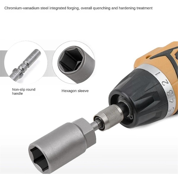 10 stycken elektriska skruvmejslar Hexagon Socket Head Hexagon Stud Snabbnyckel Skruvmejsel Socket