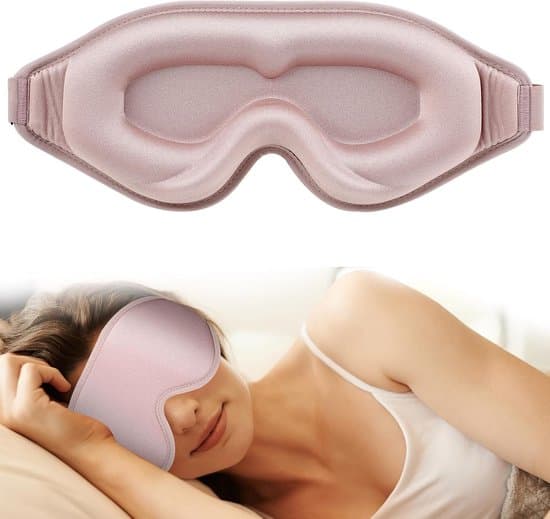 3D Silk Memory Foam Sleep Mask - Pink